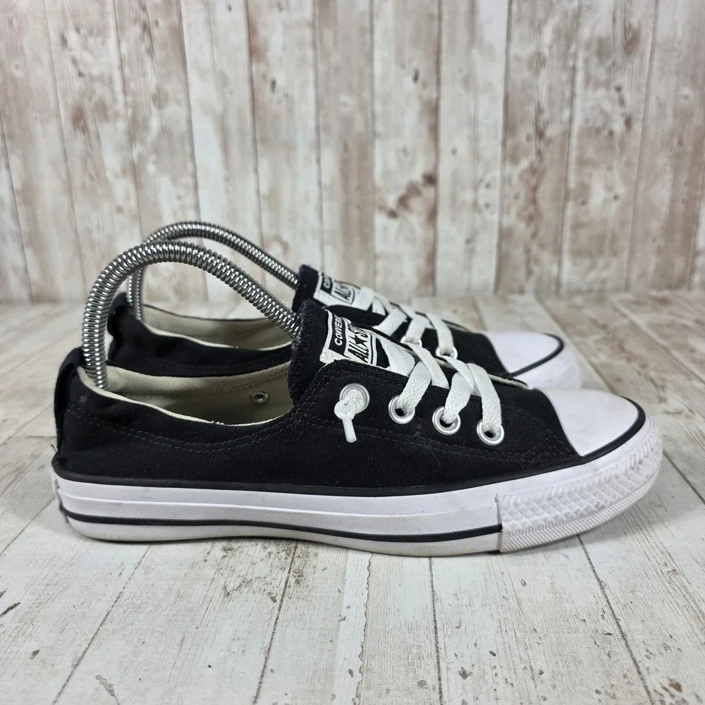Converse Chuck Taylor All Star Shoreline Black Slip On Sneakers Womens 7.5